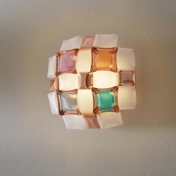 Slamp Mida fali lámpa, 32x32 cm, színes/fehér kép