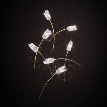 Slamp Tulip 7 LED függőlámpa prizma/s.réz kerek kép