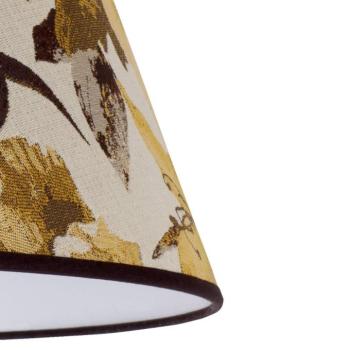 Sofia lámpabúra, magasság 31 cm, sárga virágmintás kép
