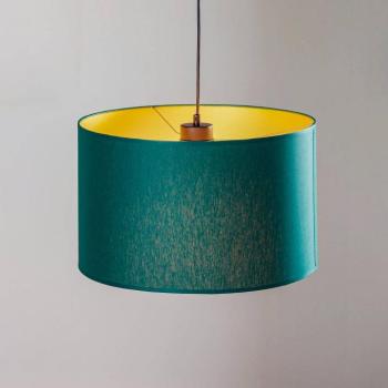 Soho hengeres lógó lámpa, 1 izzó, Ø 40 cm, zöld/arany kép