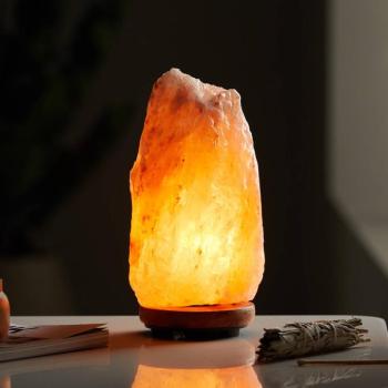Sókristály asztali lámpa Stone, natúrszín kép