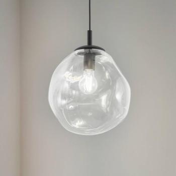 Sol Mini függőlámpa, üveg, Ø 25 cm, fekete/tiszta kép