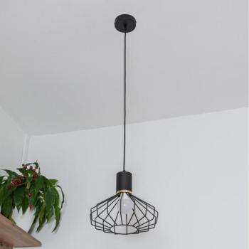  SOLANO kábelre szerelhető függőlámpa 1xE27/15W/230V fekete/arany  kép