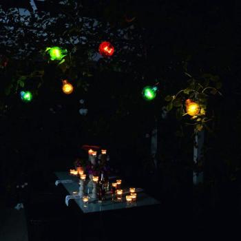 Sörkert tündérfények 20 színes LED izzó kép