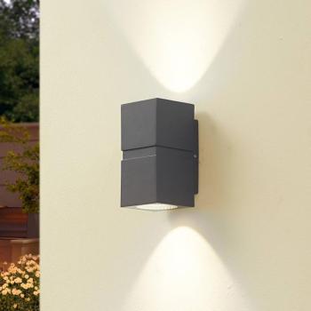 Sötétszürke LED kültéri fali lámpa Gabriela, 2-lámpás. kép