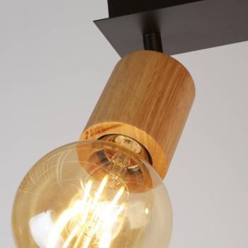 Spinny mennyezeti spotlámpa, 4 lámpás, gumifa, 90 cm hosszú, E27 kép