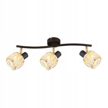  Spotlámpa DUBAI 3xE14/40W/230V fekete/arany  kép