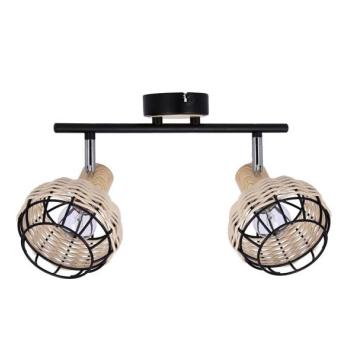  Spotlámpa TAJGA 2xE14/40W/230V rattan/fekete  kép