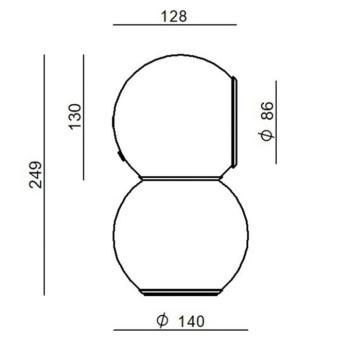 Stilnovo Gravitino LED asztali lámpa mágnes sárga kép