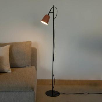 Studio állólámpa, rózsaszín/fekete, acél, magasság 132,5 cm kép