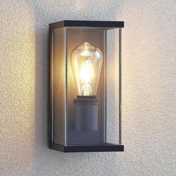 Susanne kültéri fali lámpa, szögletes, üvegezett kép