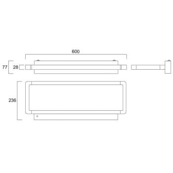 Sylvania LED fali lámpa Areum, 60 x 24 cm, fehér, 840, DALI kép