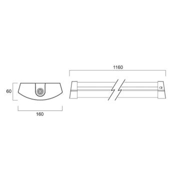 Sylvania LED mennyezeti lámpa Deltawing, 116 cm, IP44, 840 kép