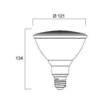 Sylvania LED reflektor E27 15W PAR38 3,000K dim 40° 1200lm kép