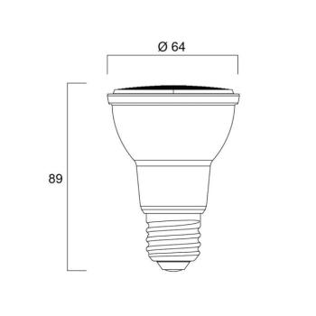 Sylvania LED reflektor E27 7.2W PAR20 3,000K dim 36° 540lm 540lm kép