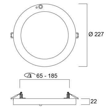 Sylvania Start 5in1 LED-es süllyesztett/felületre szerelt PIR LED-es downlight kép