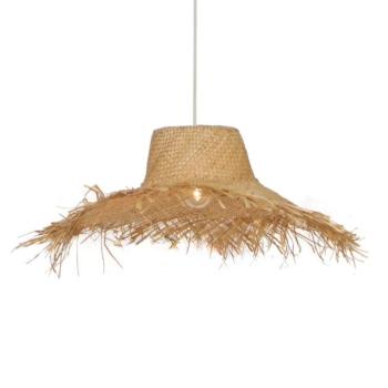 Szalmából készült függő lámpa Tetra kép