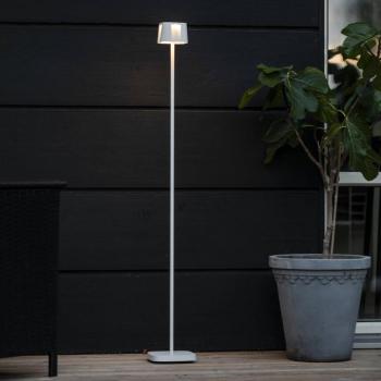 Szép LED-es újratölthető állólámpa, fehér, alumínium, IP54, kép
