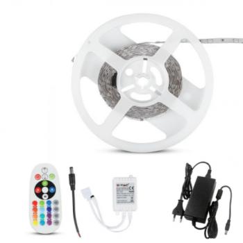 Szett ,10 m RGB szalag , 24 gombos távirányítóval , vezérlővel , tápegységgel kép