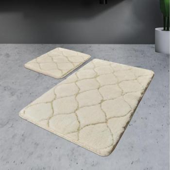  SZETT 2x INFINITY fürdőszobai szőnyeg 60x100 cm bézs  kép