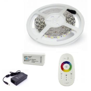 Szett , 5 m RGB led szalag , vezérlővel , tápegységgel , távirányítóval , LEDISSIMO kép