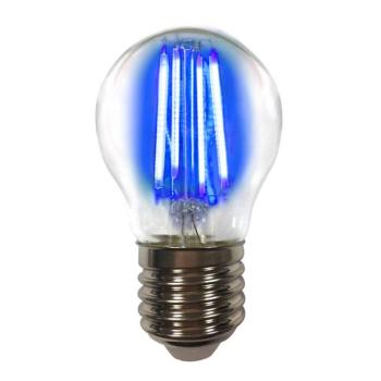 Színesen világító E27 4W LED izzó, kék kép