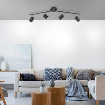 Tarik GU10-LED 4-fényű antracit mennyezeti spotlámpa kép