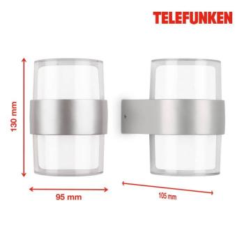 Telefunken Cludu LED külső fali világítás, ezüst kép
