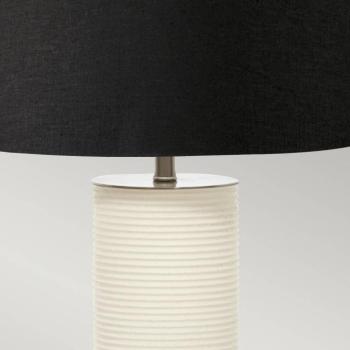 Textil asztali világítás Ripple fehér/búra fekete kép
