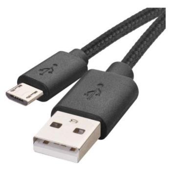 Töltő- és adatkábel USB-A 2.0 / micro USB-B 2.0, 2 m, fekete kép