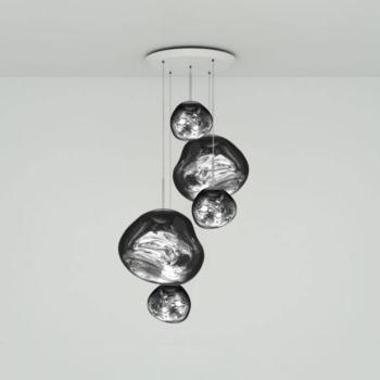Tom Dixon akasztólámpa Melt Large Round, Ø 95 cm, króm, króm kép