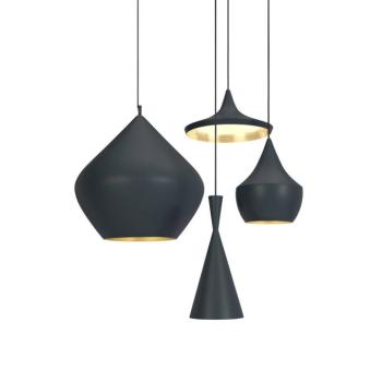 Tom Dixon Beat Range kerek lógó lámpa 4 égő fekete kép