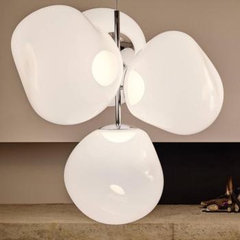 Tom Dixon LED csillár Melt Chandelier opál/króm színű kép
