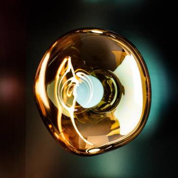 Tom Dixon LED fali lámpa Melt Surface, Ø 50 cm, borostyánarany kép