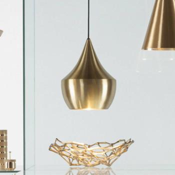 Tom Dixon LED lógó lámpa Beat Fat, sárgaréz színű, Ø 24 cm kép