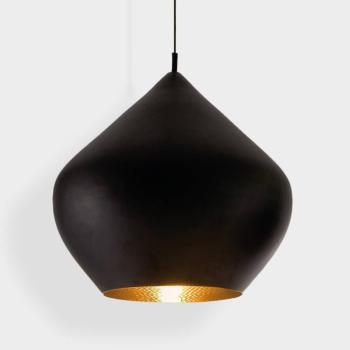 Tom Dixon LED lógó lámpa Beat Stout, fekete, Ø 52 cm kép