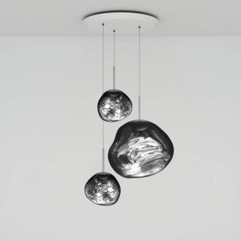 Tom Dixon LED lógó lámpa Melt Trio kerek, króm színű kép