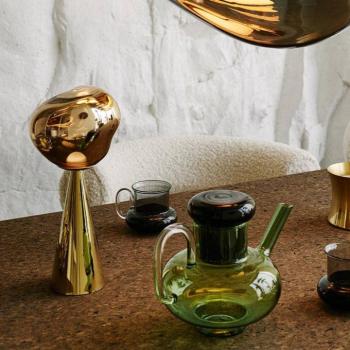 Tom Dixon LED újratölthető asztali világítás Melt, arany színű, magasság 29 cm kép