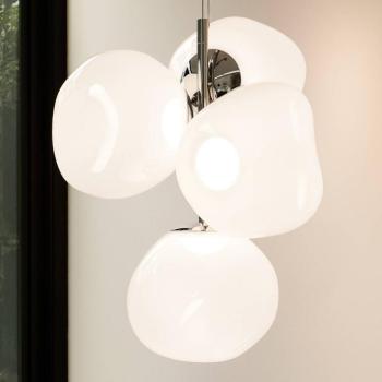 Tom Dixon Melt csillár mini, opál/ezüst színű, Ø 55 cm kép