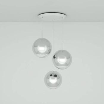 Tom Dixon Mirror Ball 40 cm kerek 3-izzós króm kép