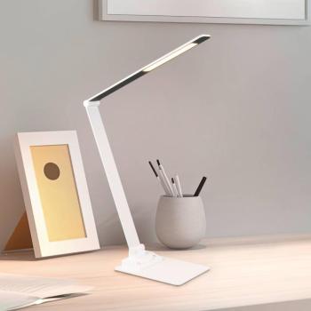 Travis LED asztali lámpa, fehér, CCT, dimmelhető, érintés, USB kép