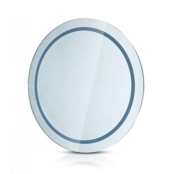 Tükör LED világítással , kerek , 60 cm , 25W , párásodásmentes , hideg fehér , IP44 kép