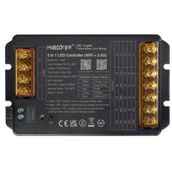 Univerzális csoport (zóna) vezérlő , 5in1 , RGB/RGBW/RGB-CCT , dimmelhető ,  group control , wifi , 2.4GHz , TUYA , SMART , Miboxer (Mi-Light) , HW5 kép