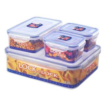 UTC SZET 4x LOCK élelmiszertároló 0,47/1/3,9 l kék/átlátszó  kép