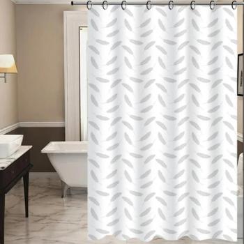 UTC TORO PREMIUM zuhanyfüggöny 178x199 cm, levélmintás  kép