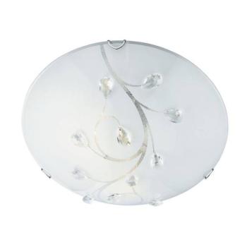 Üveg mennyezeti lámpa Flush Flower, Ø 40cm kép