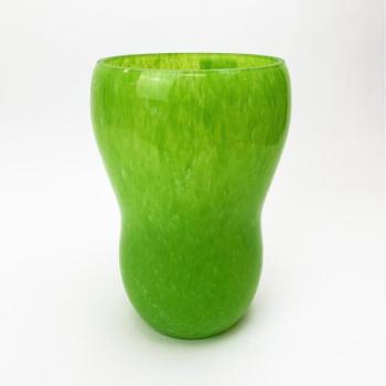  Üvegváza 23 cm zöld  kép