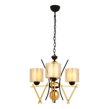  VARANA láncos csillár 3xE27/40W/230V fekete/arany  kép
