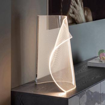 Velos II LED asztali világítás, króm, fényerőszabályozó, fém, műanyag kép
