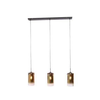 Ventotto függőlámpa, fekete/arany, hossza 105 cm, 3-lámpás üveg kép